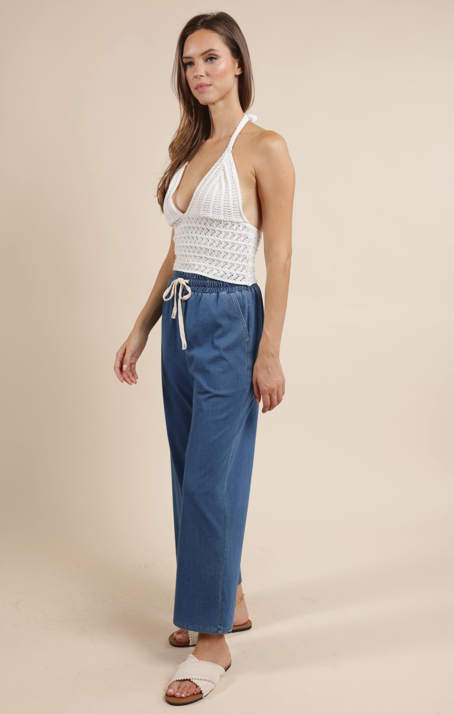 WANDERWAVE SUPER STRETCH DENIM WIDELEG PANT