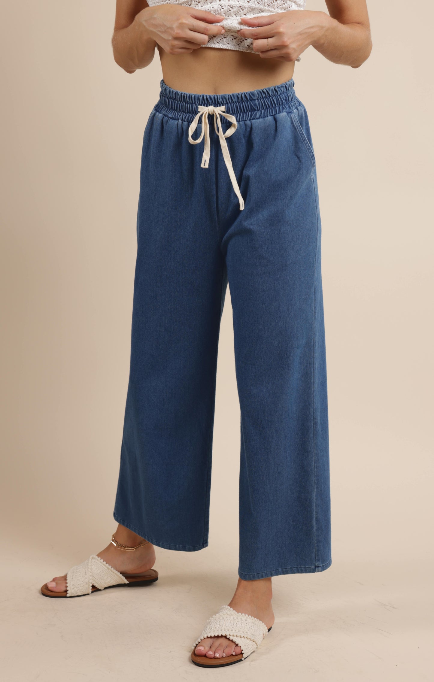 WANDERWAVE SUPER STRETCH DENIM WIDELEG PANT
