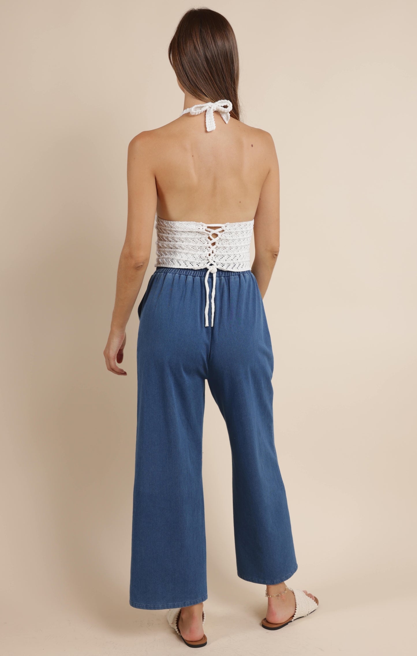WANDERWAVE SUPER STRETCH DENIM WIDELEG PANT