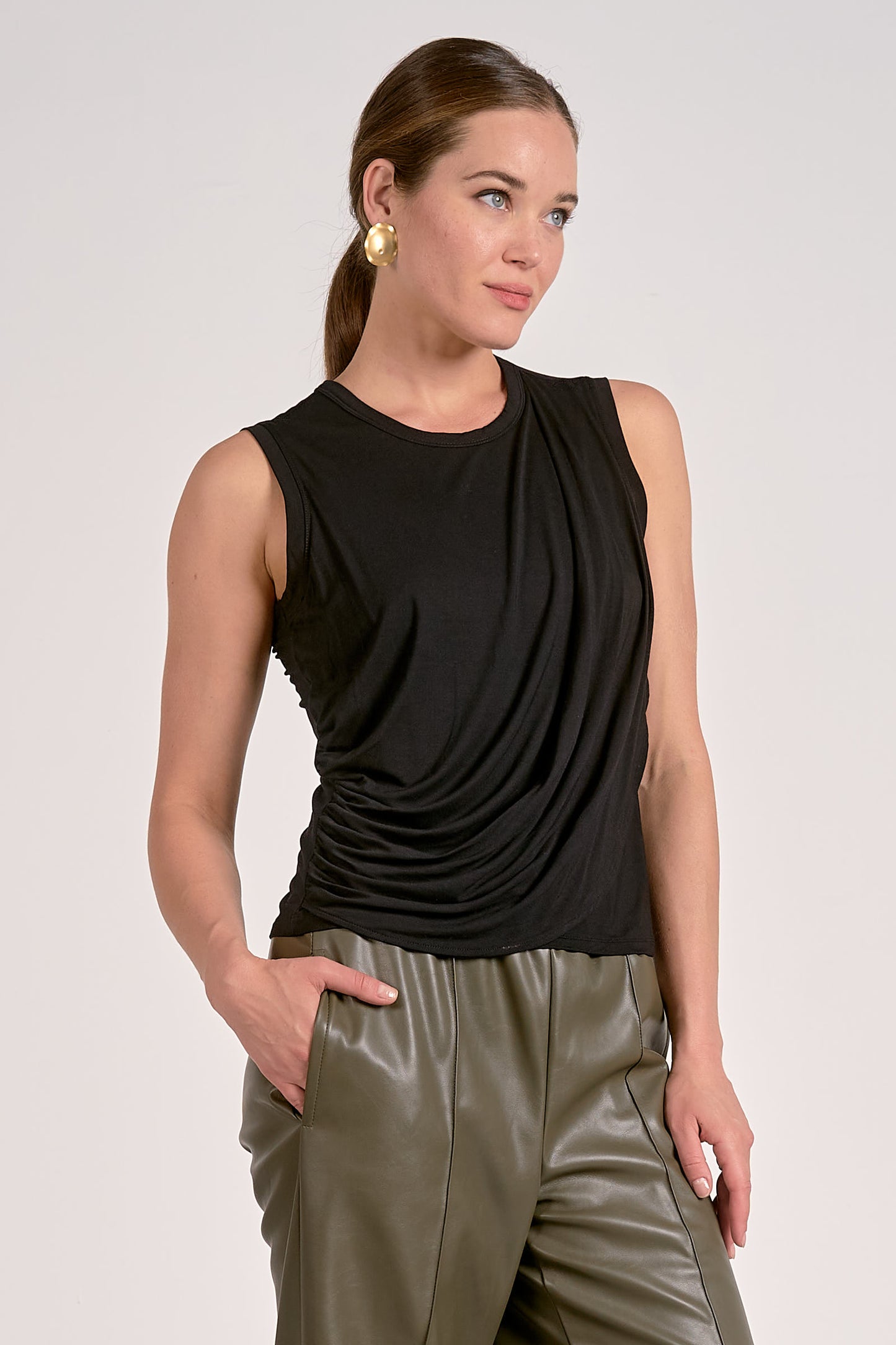 DRAPED TANK - BLACK