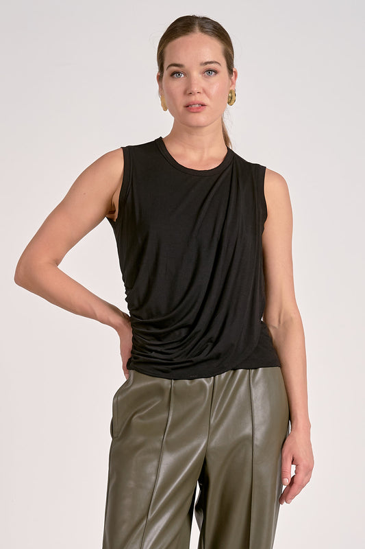 DRAPED TANK - BLACK