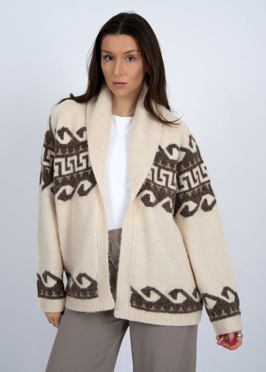 ASTRID LONG SLEEVE SHAWL COLLAR CARDIGAN