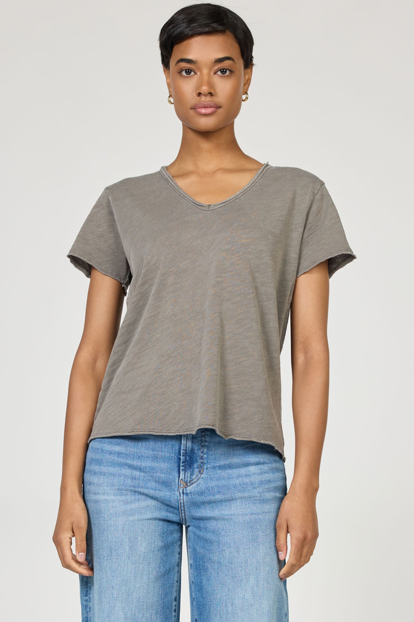 Vanya Slub Tee - Pigment Dk Gull Grey