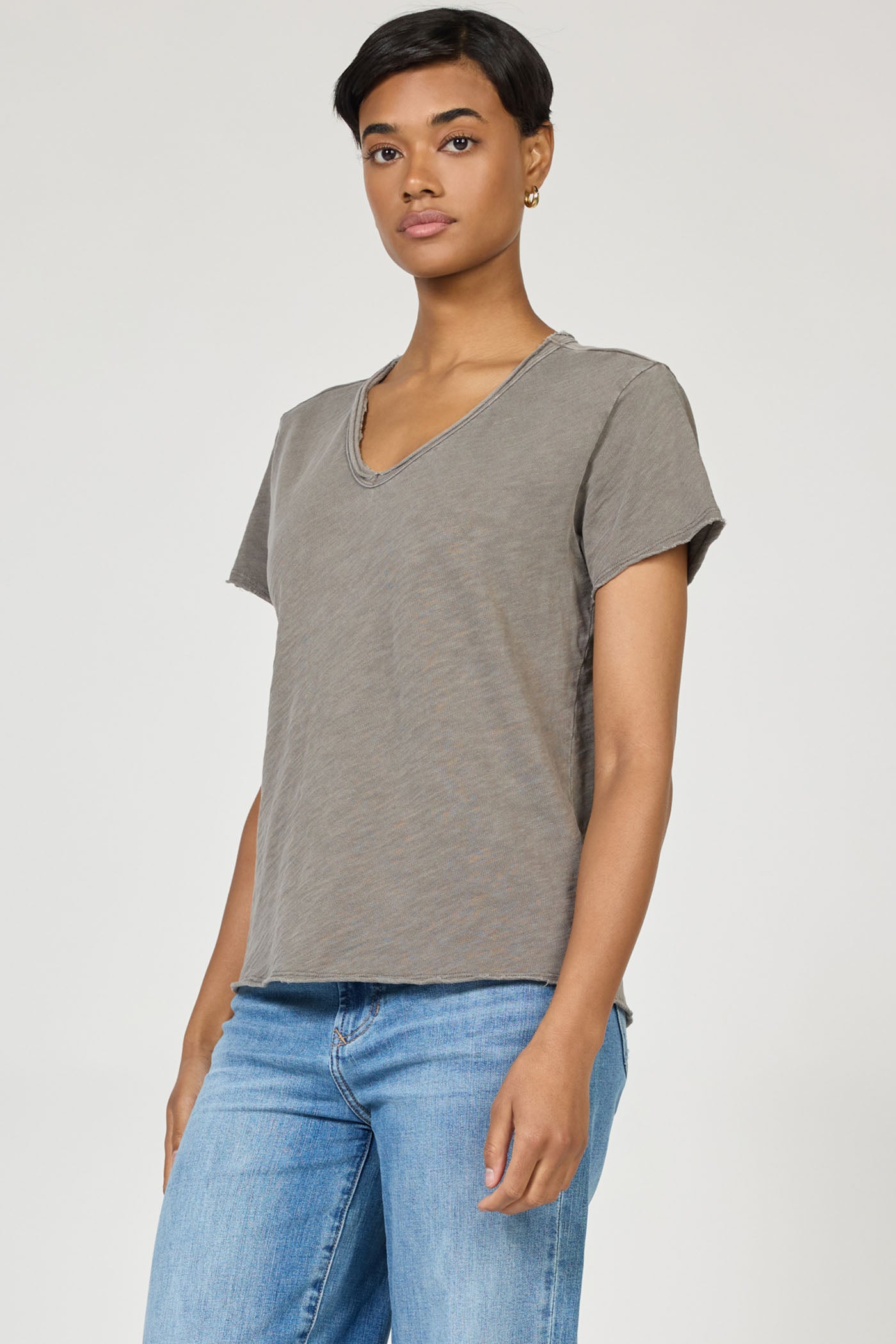 Vanya Slub Tee - Pigment Dk Gull Grey