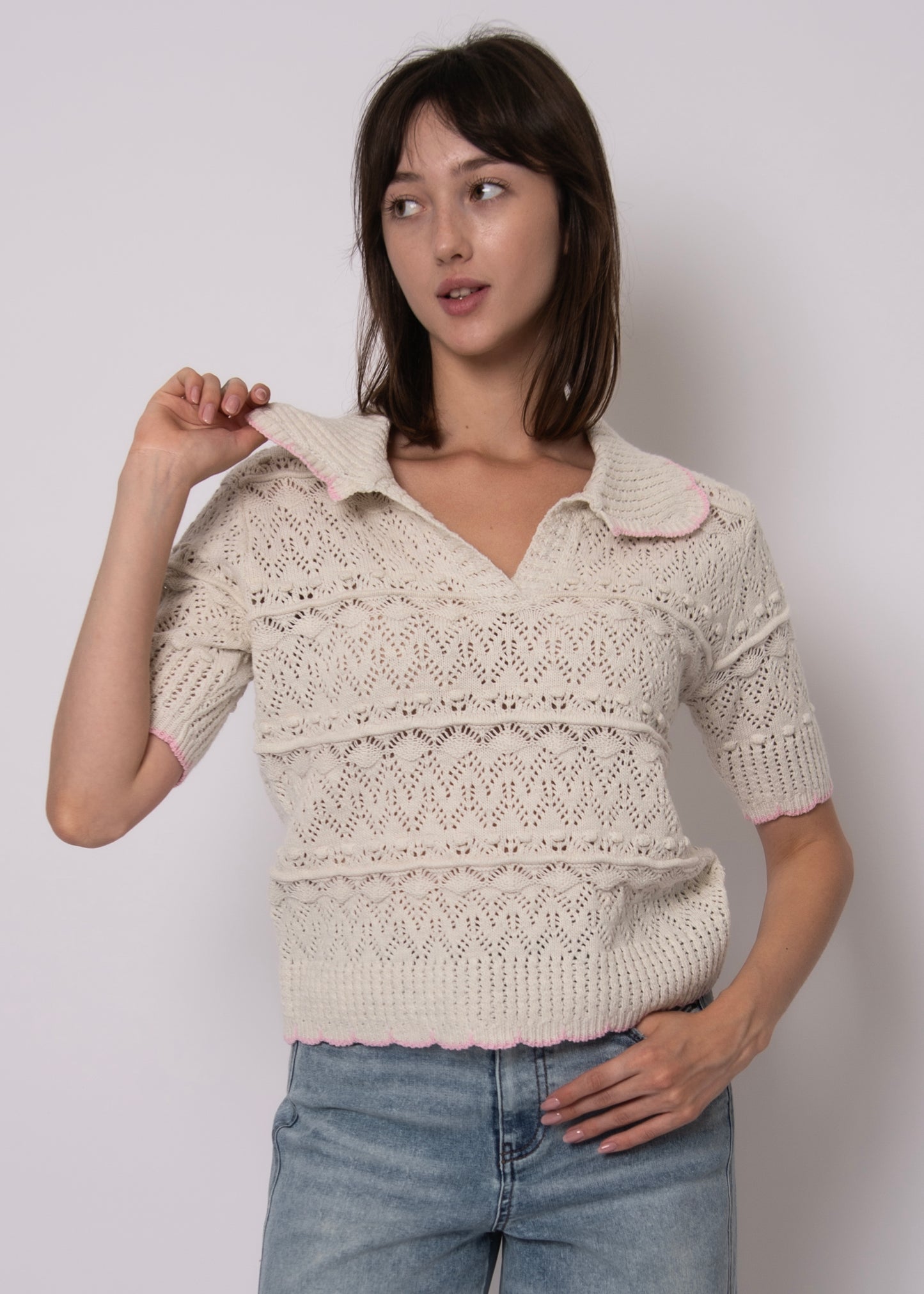 Aina Polo Knit Top