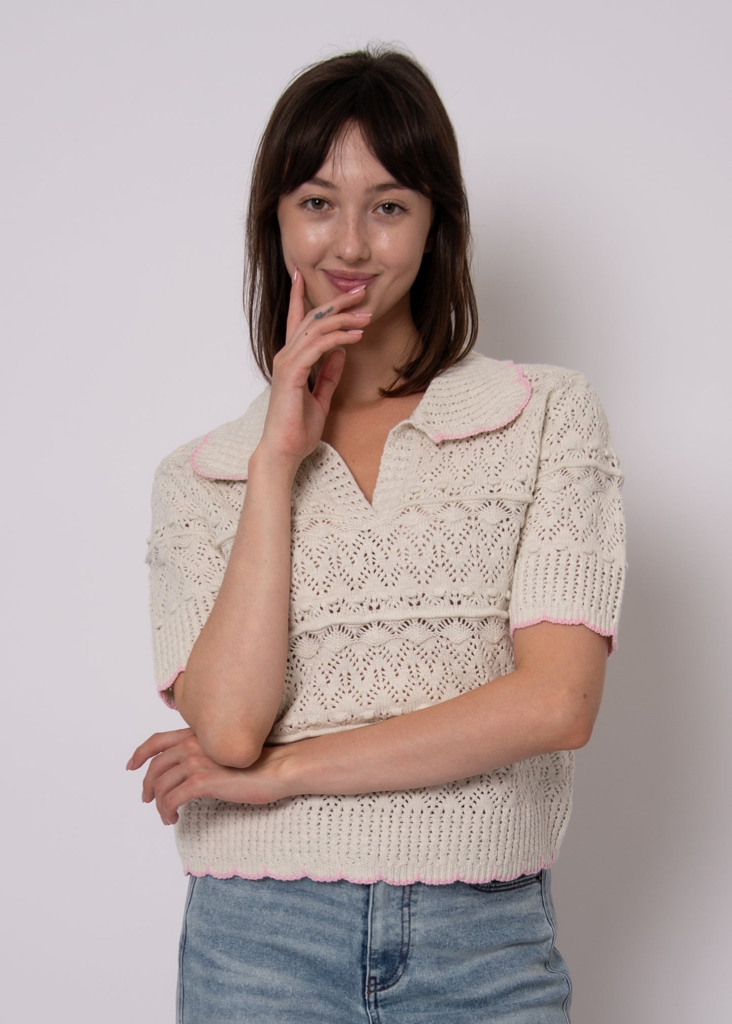 Aina Polo Knit Top