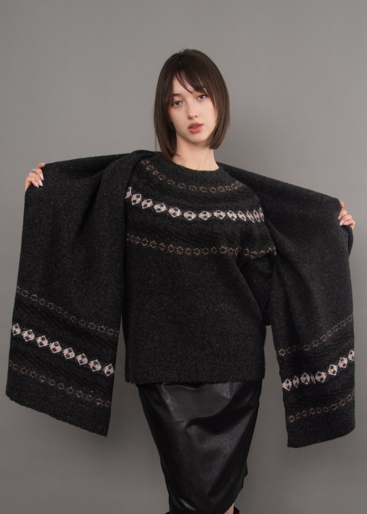 Gala Fairisle Sweater w/Scarf