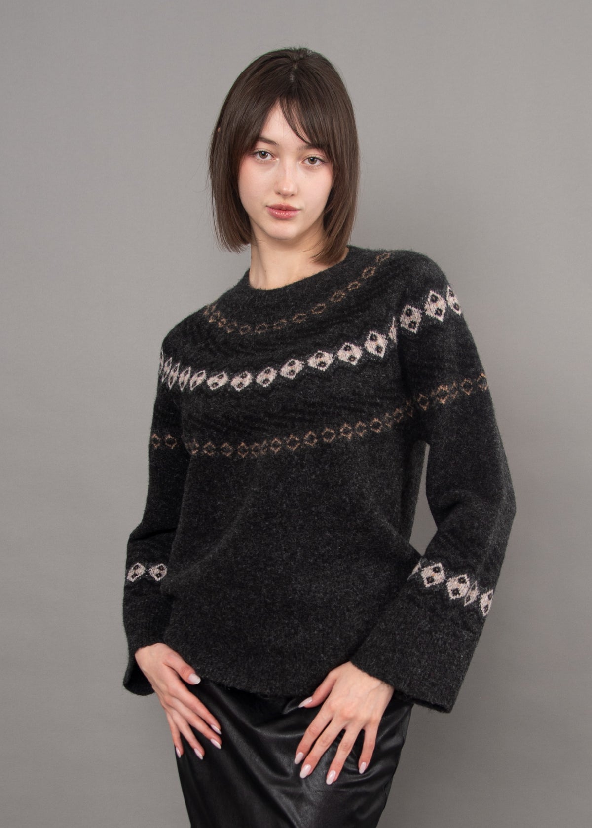 Gala Fairisle Sweater w/Scarf