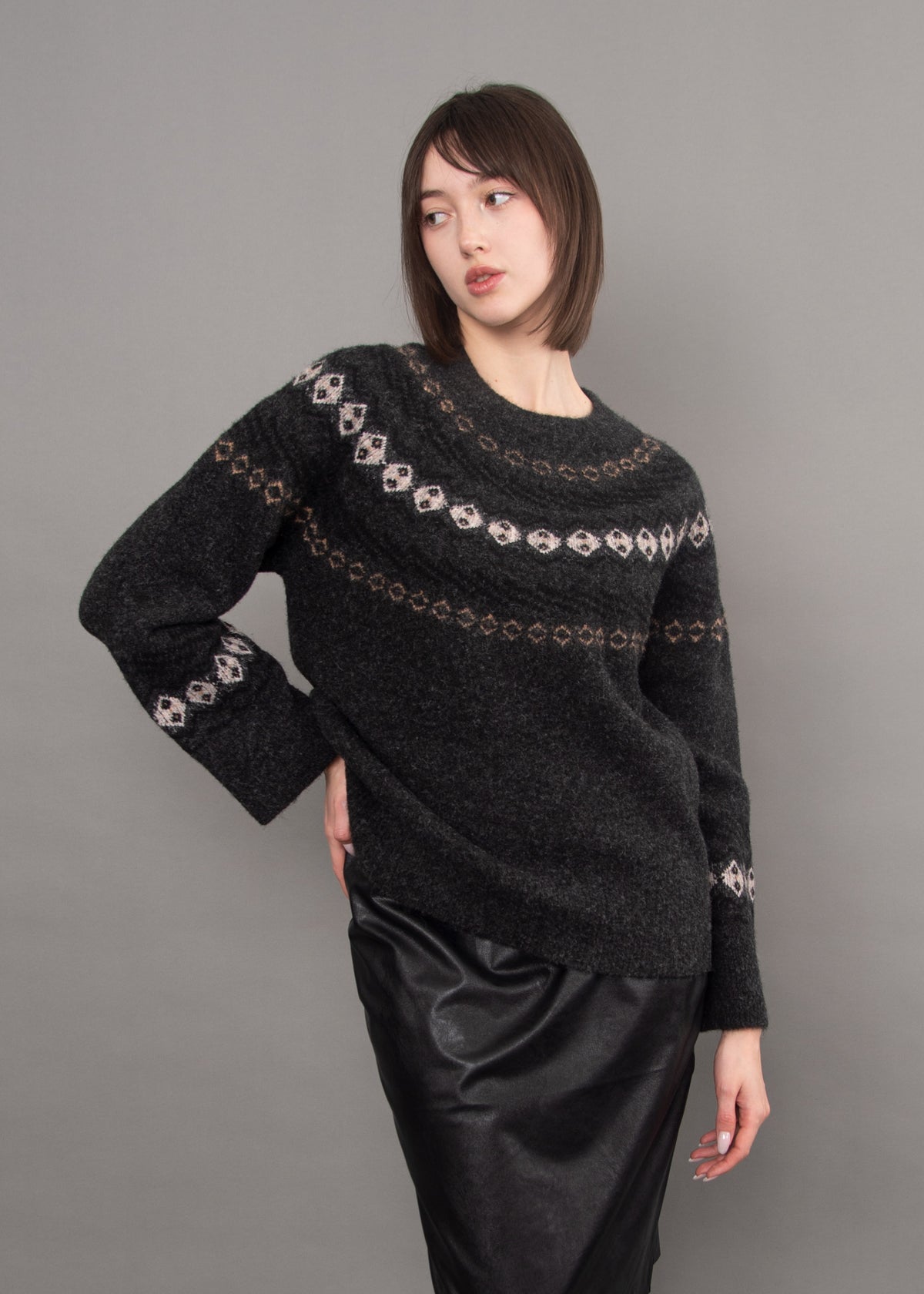 Gala Fairisle Sweater w/Scarf