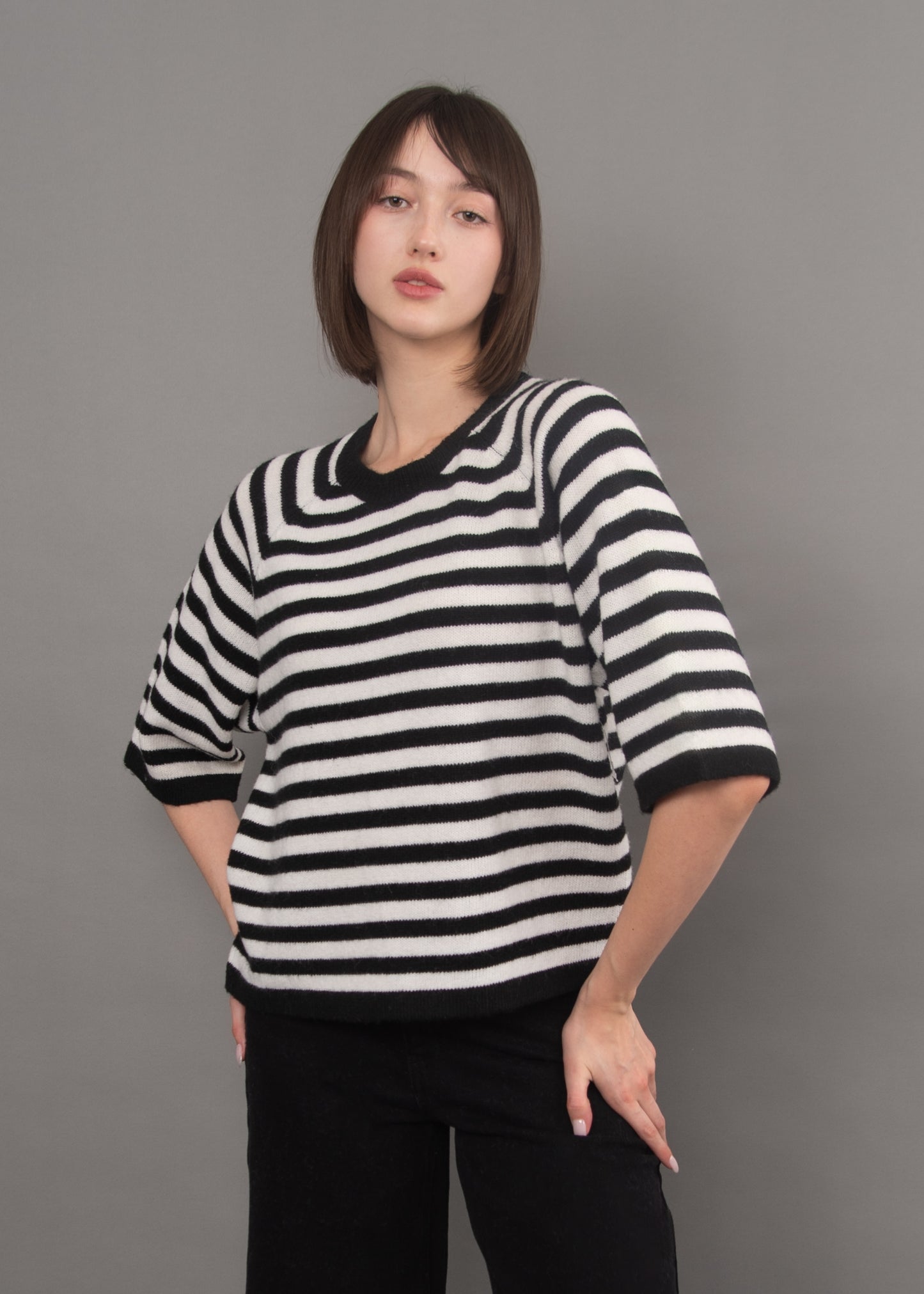 Ulla Striped Raglan Sleeve Pullover