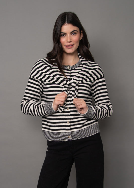 Neela Striped Sweater w/Scarf