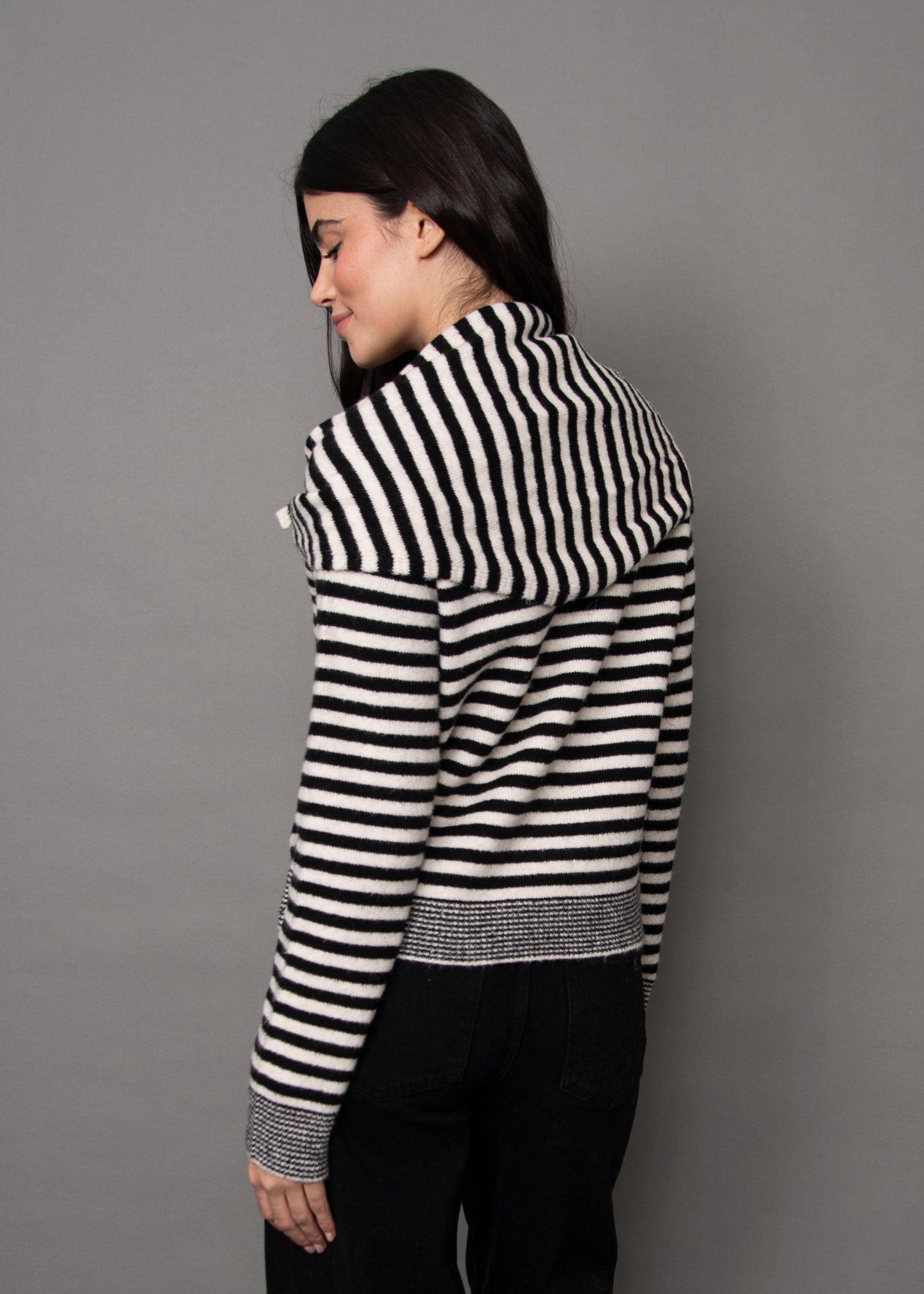 Neela Striped Sweater w/Scarf
