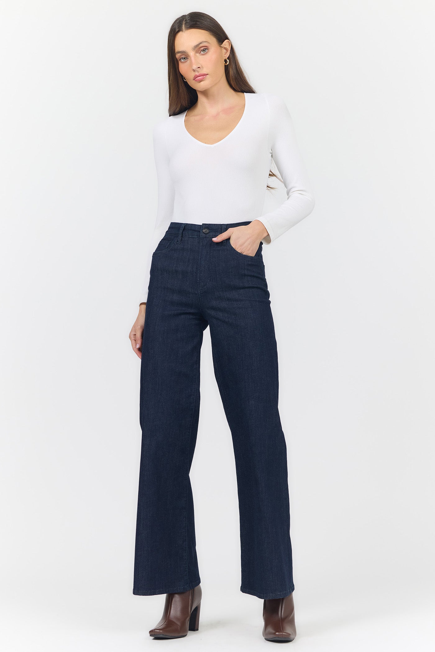 Fiona Wide Leg Jeans - Zodiac
