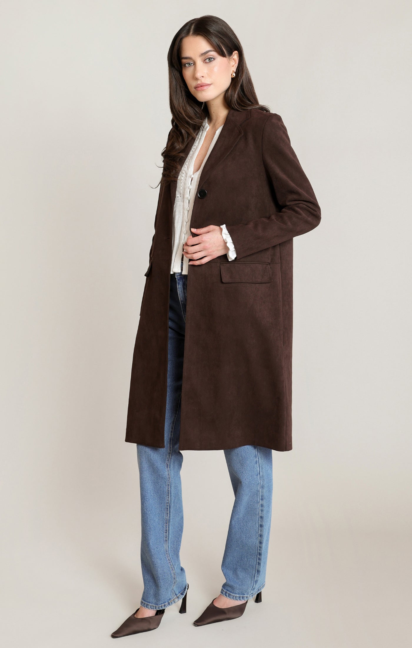 Suede Coat by Dex/Black Tape
