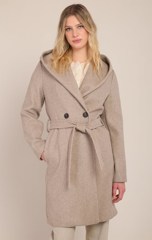 Belted Hooded Coat