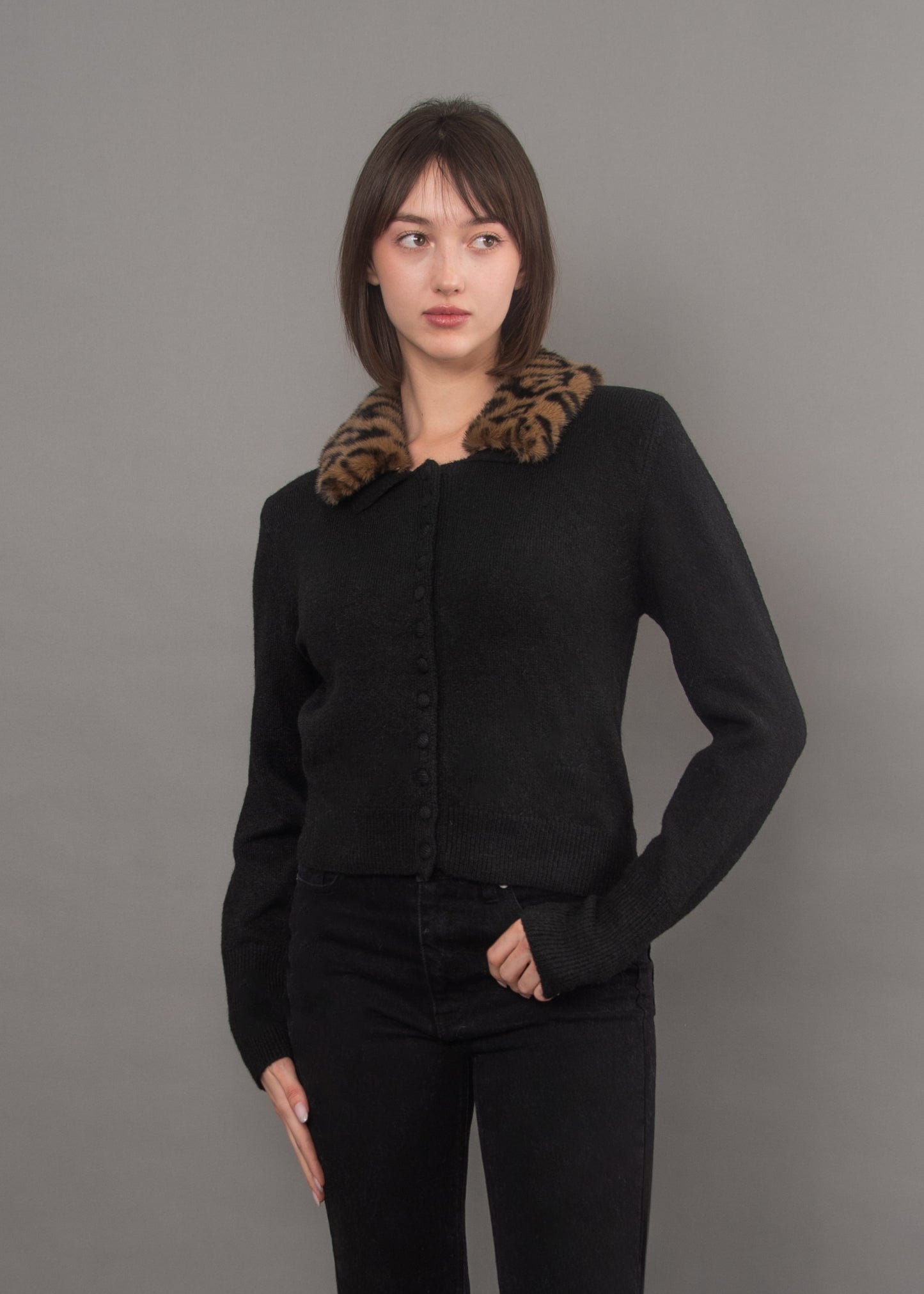 Atalanta Long Sleeve Crew Neck Cardigan