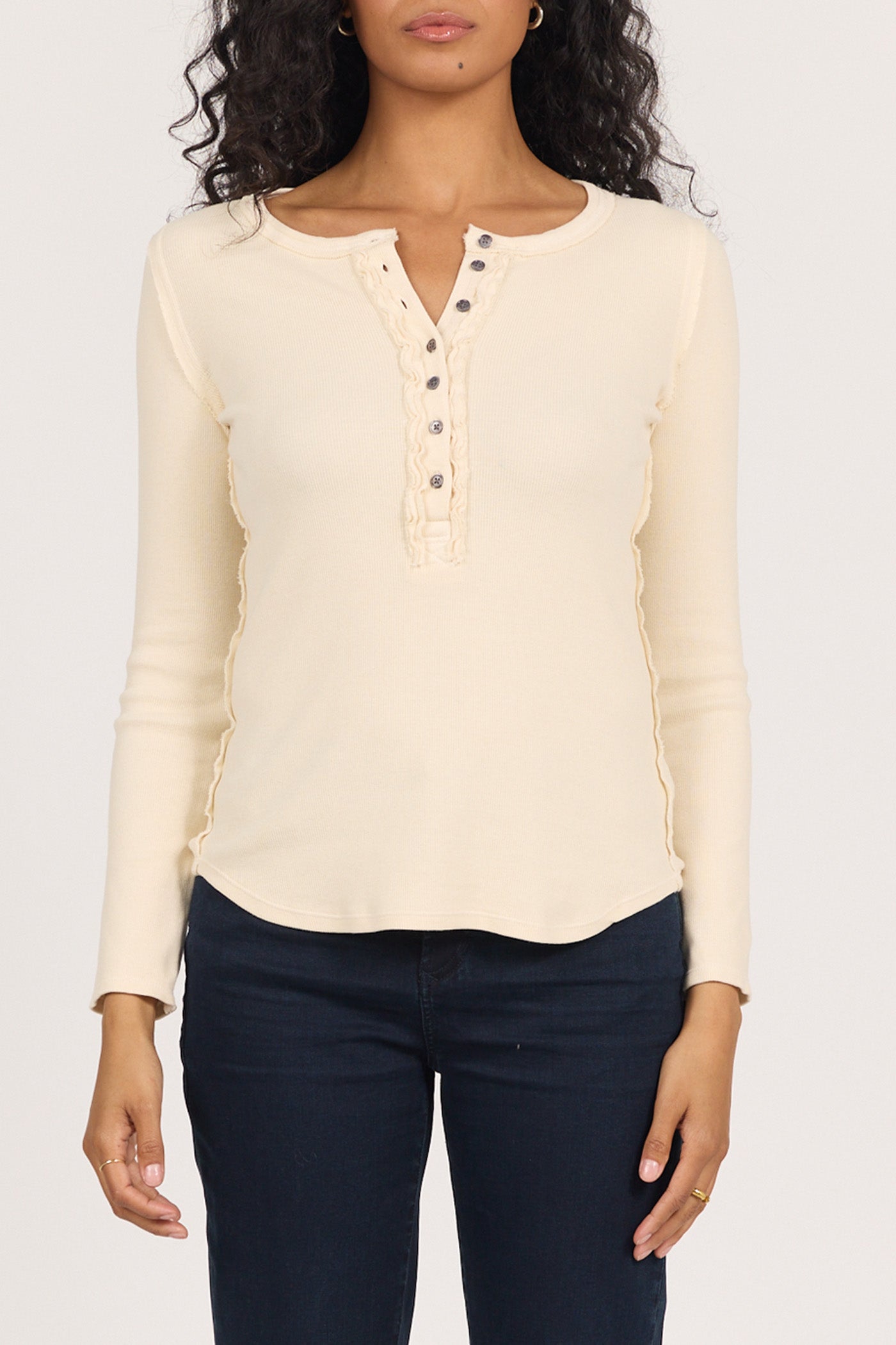 Edie Long Sleeve Tee - Whitecap Grey