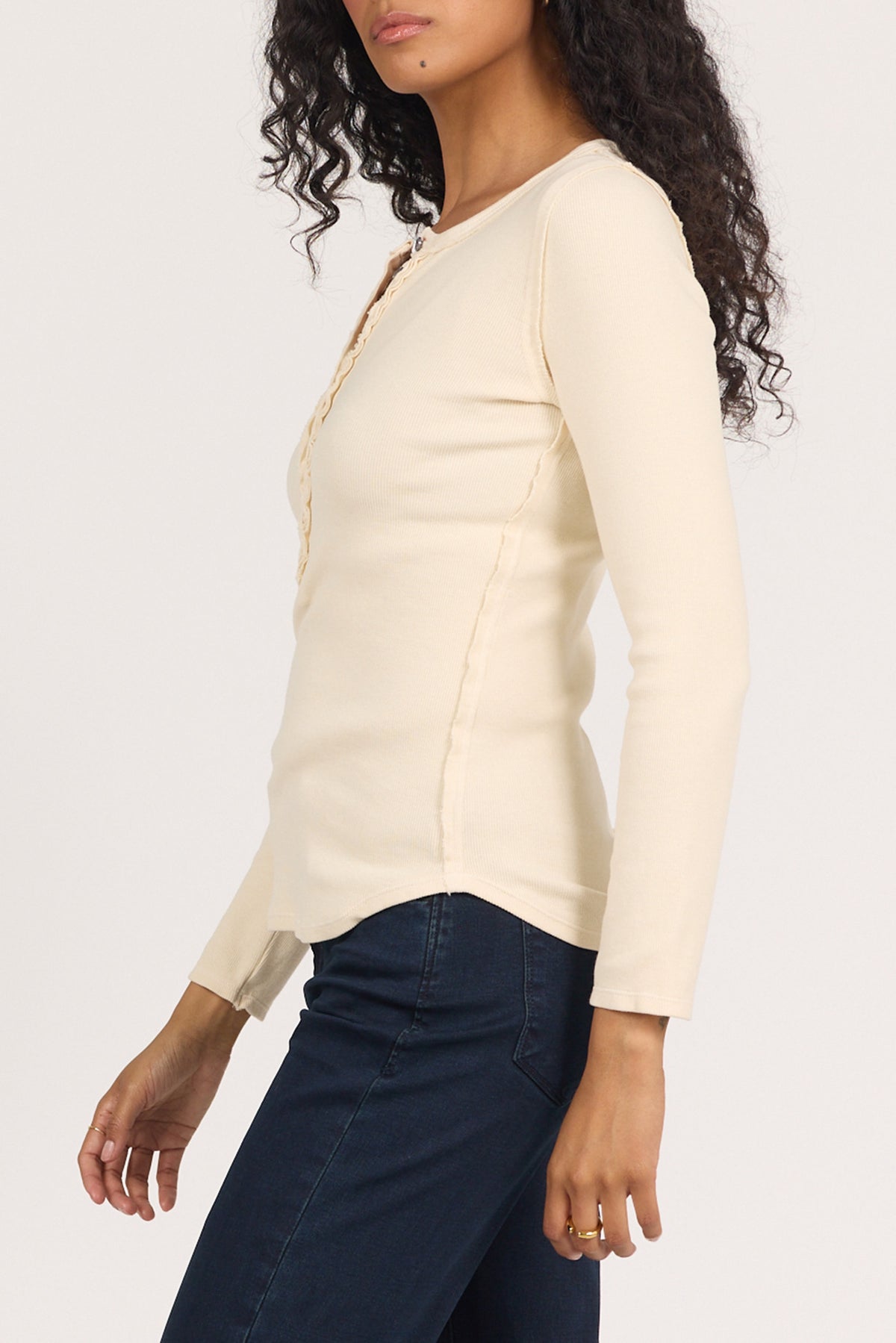 Edie Long Sleeve Tee - Whitecap Grey