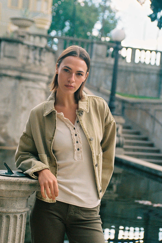 Edie Long Sleeve Tee - Whitecap Grey