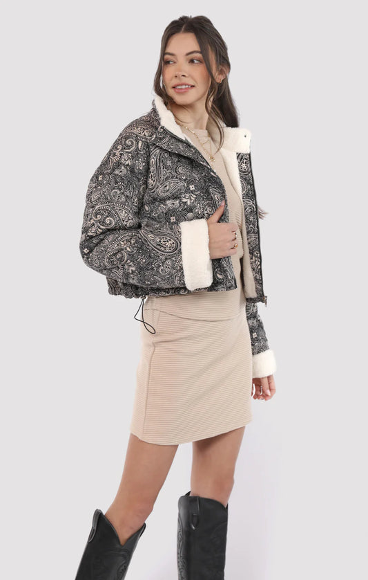 Cool Girl Quilted Sherpa Lined Jacket