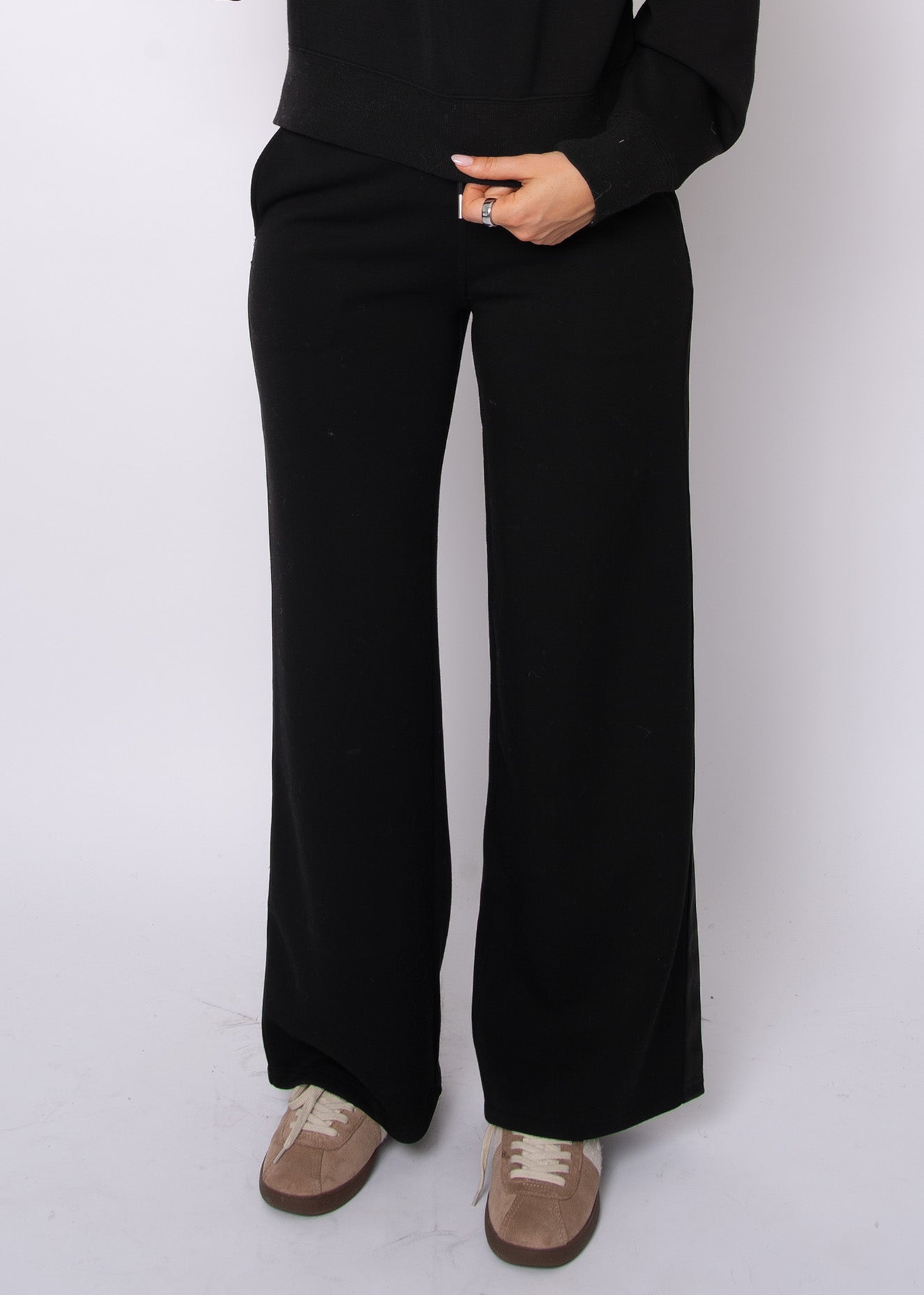 Erika Soft Knit Satin Trim Drawstring Pant