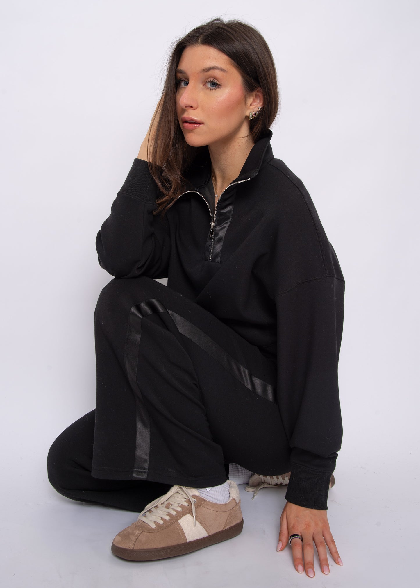 Erika Soft Knit Satin Trim Drawstring Pant