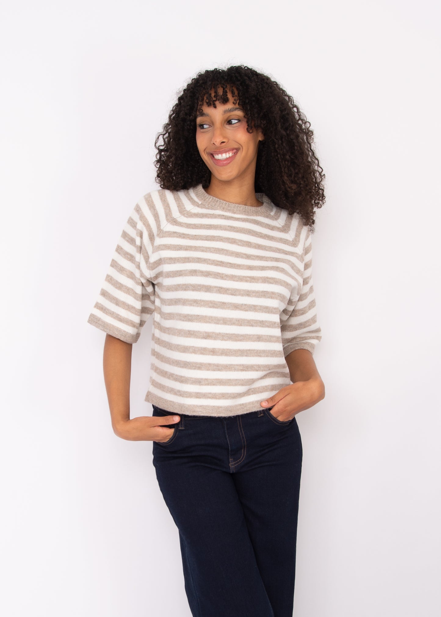 Ulla Striped Raglan Sleeve Pullover
