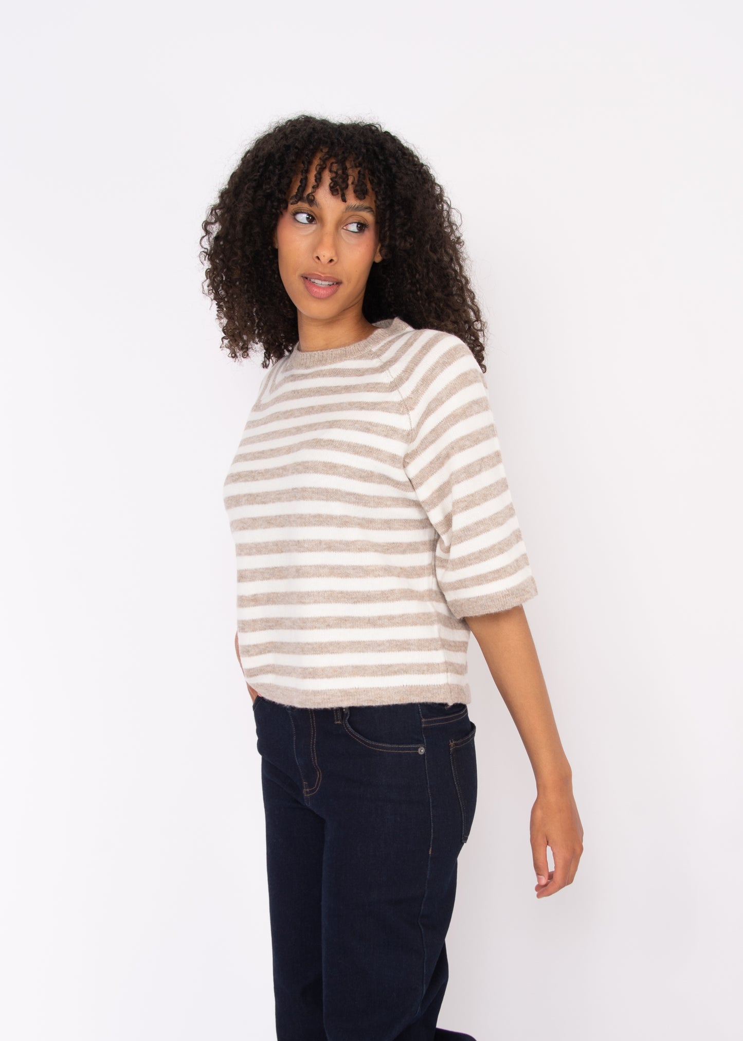 Ulla Striped Raglan Sleeve Pullover