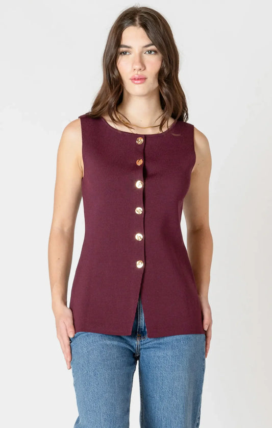 Dex Button Detail Sweater Top