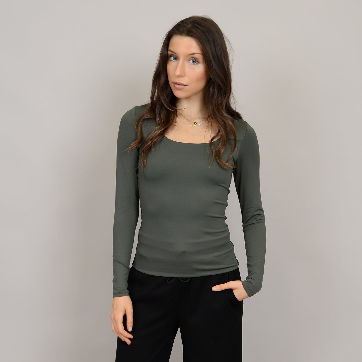 RD STYLE MARIANA UNECK LONGSLEEVE TOP