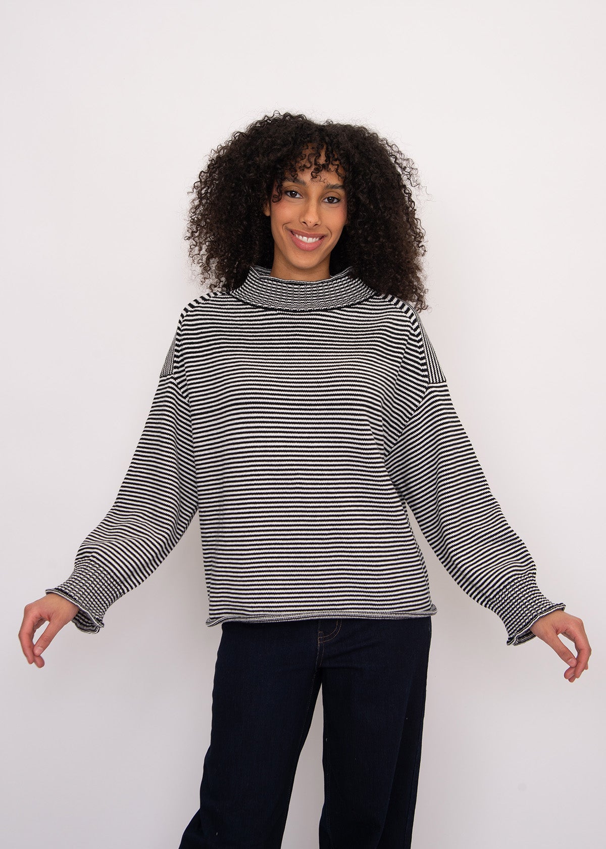 Lucretia Long Sleeve Funnel Neck Top