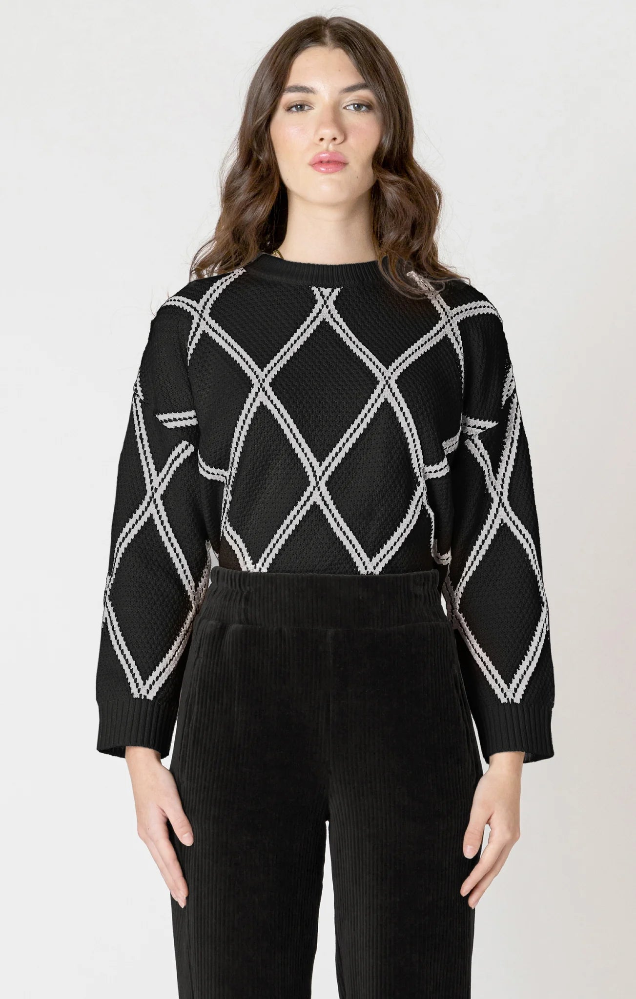 DIAMOND CHECK SWEATER BY DEX