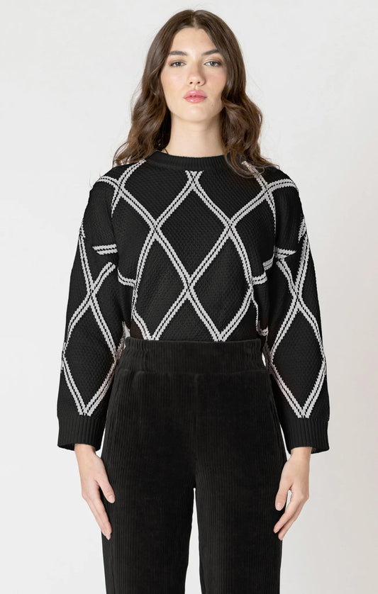 DIAMOND CHECK SWEATER BY DEX