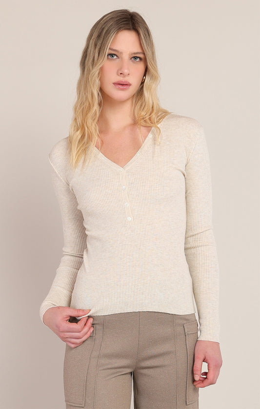 Dex Room 34 Ribbed Sweater Top