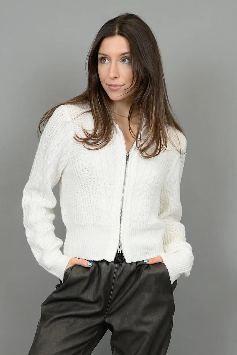 XENIA LONG SLEEVE CREW NECK CARDIGAN