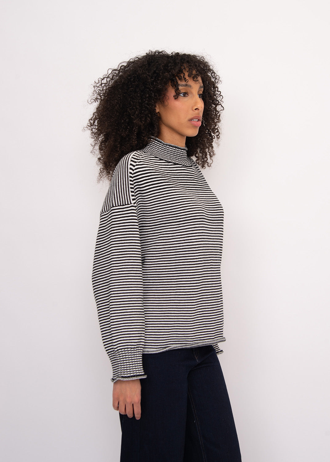 Lucretia Long Sleeve Funnel Neck Top