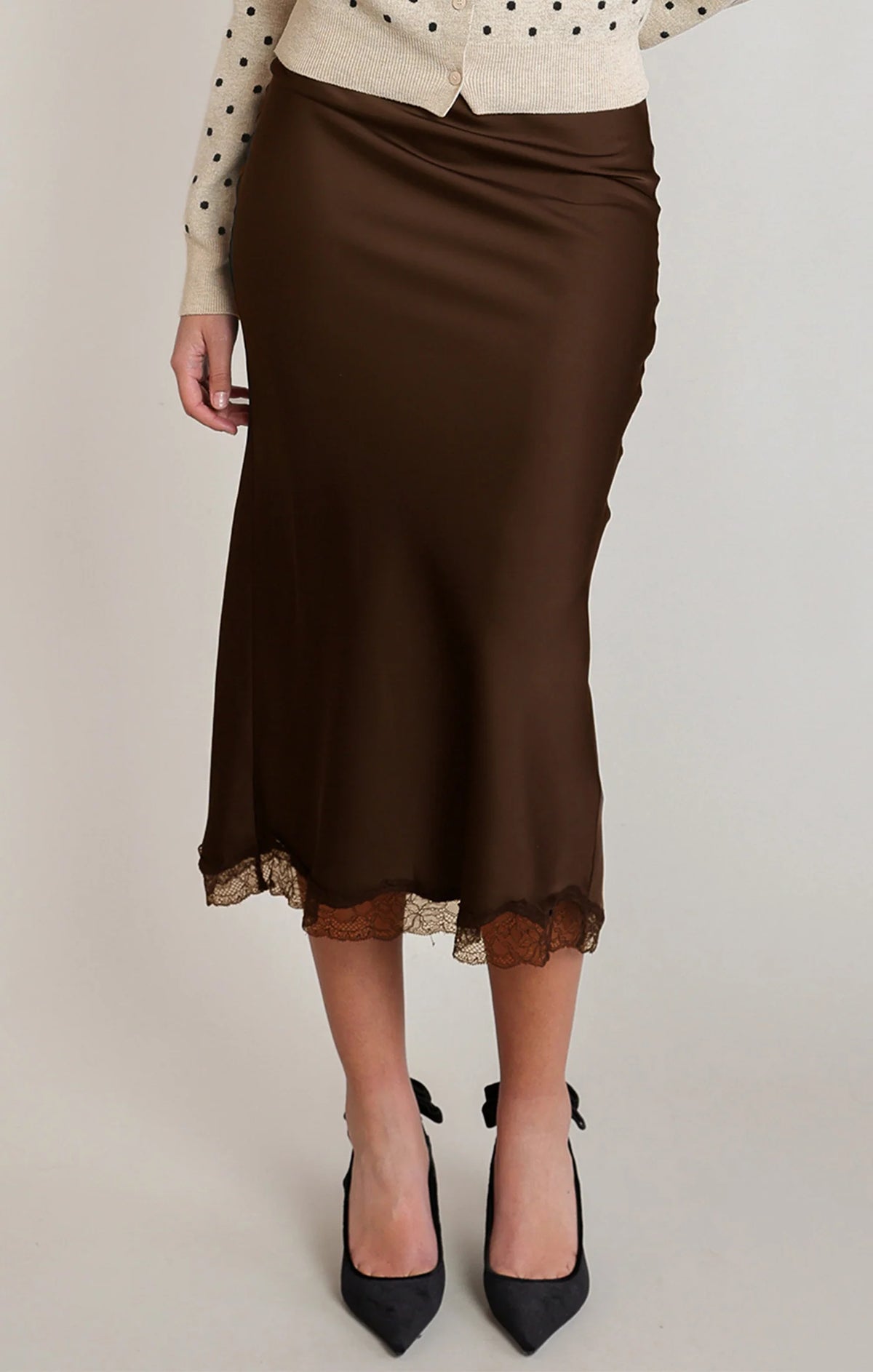 Satin Lace Skirt