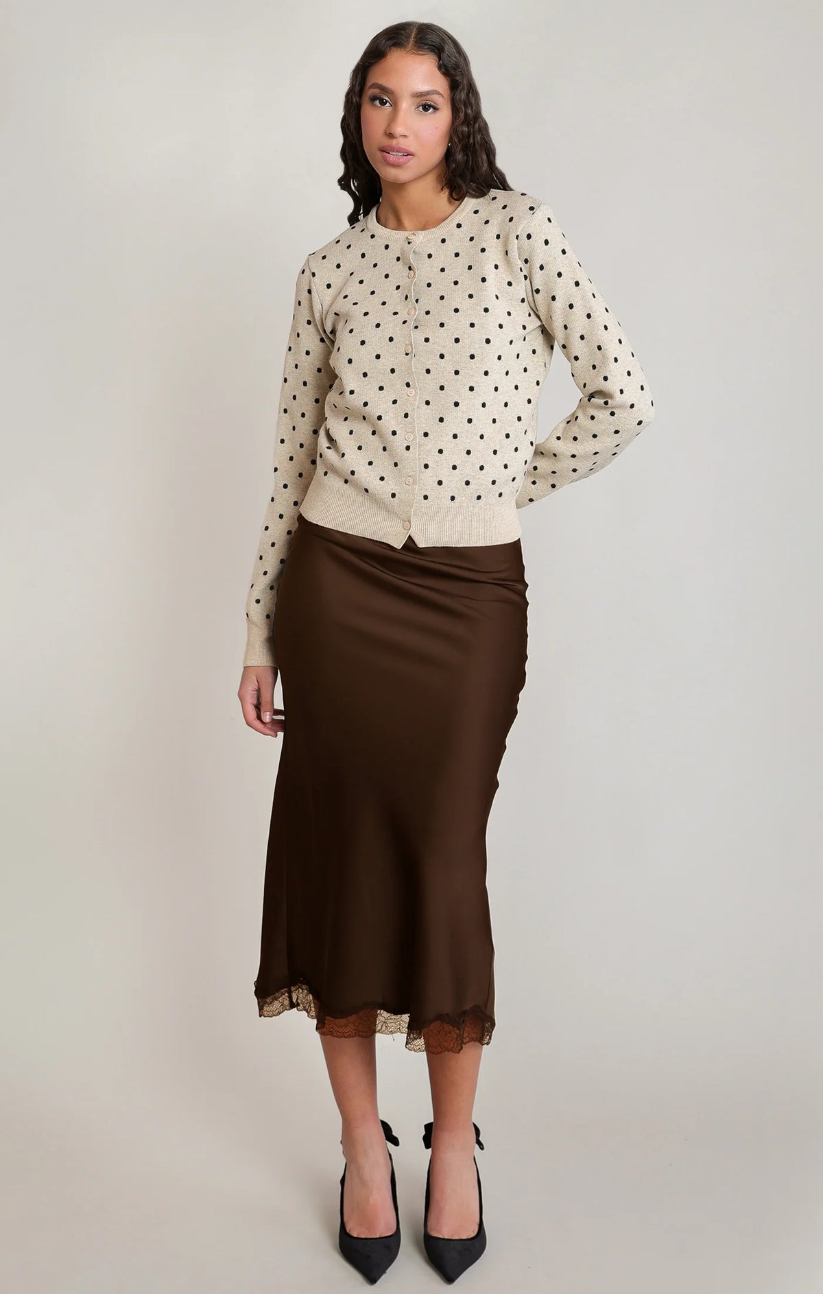 Satin Lace Skirt