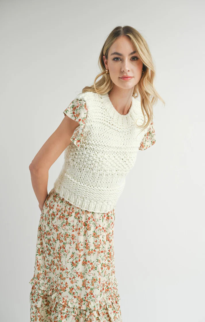 ISLA CHUNKY KNIT SWEATER VEST