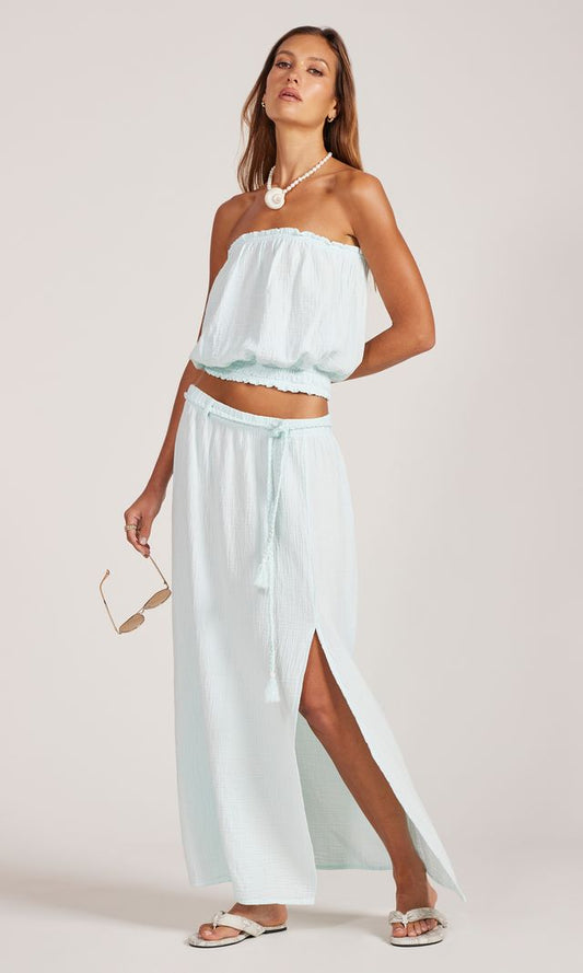 Belted Maxi Skirt by bobi Los Angeles
